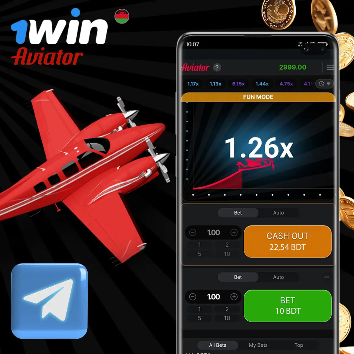 1win Aviator Signals Telegramm