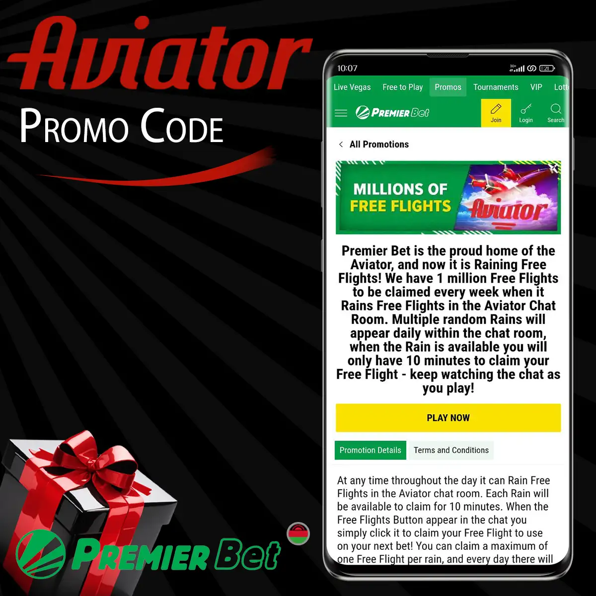 Aviator Malawi Premier Bet promotional code