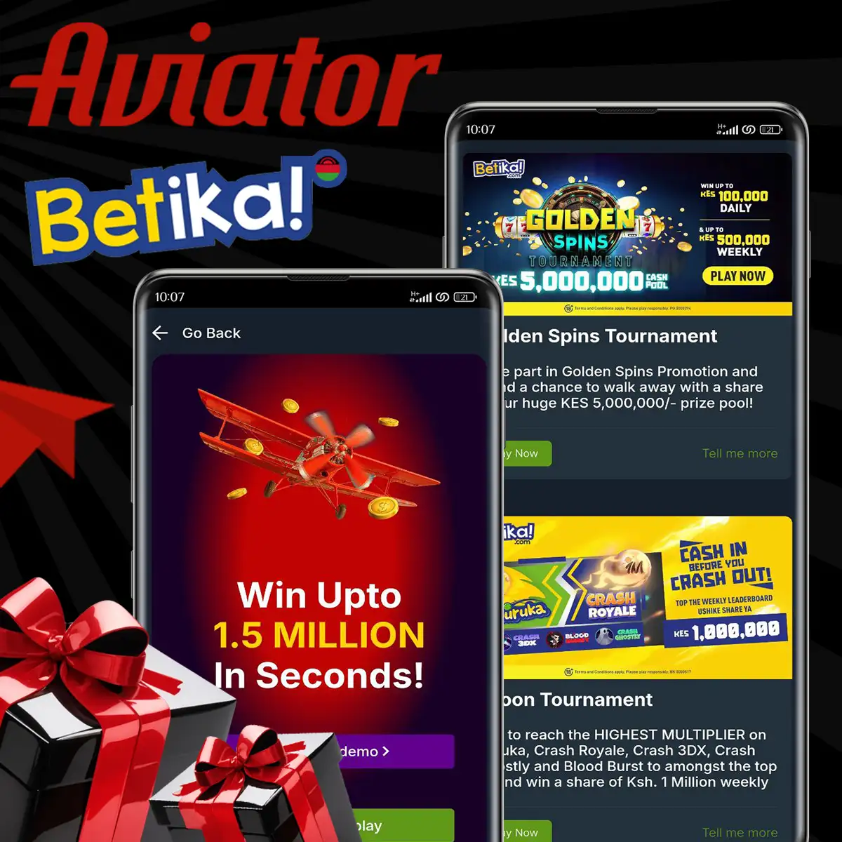 Betika bonuses for Aviator