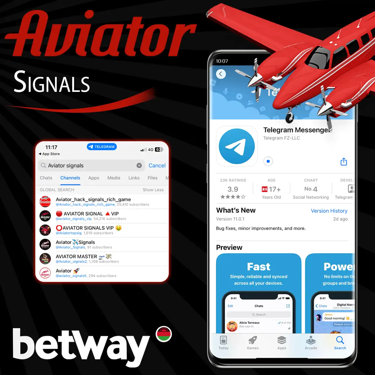 Signals Trelegramm for Betway Aviator