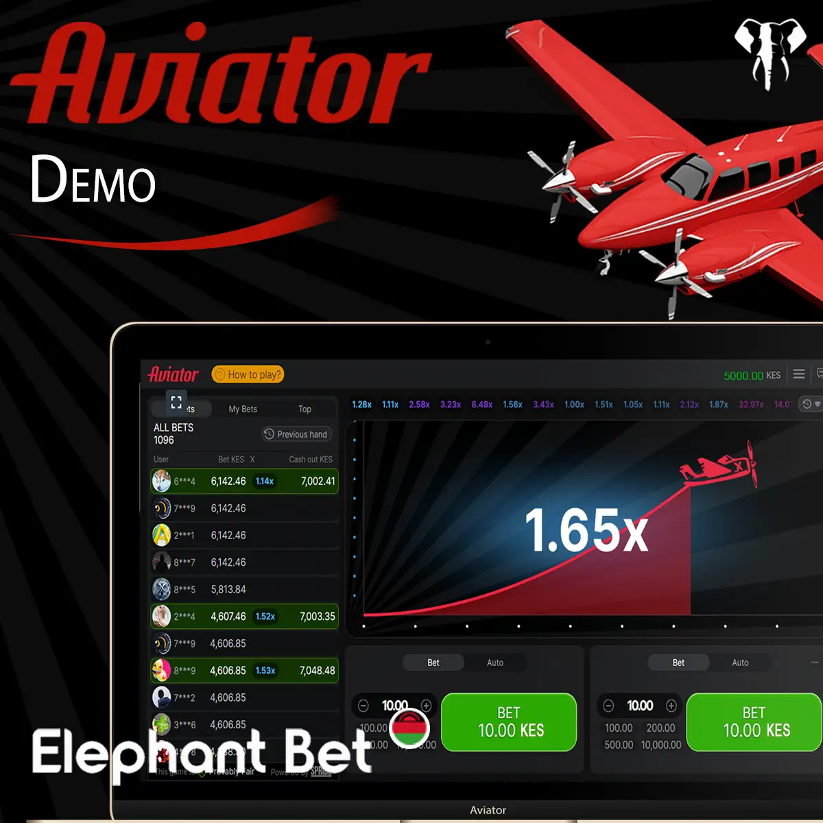 Elephantbet Aviator Demo in Malawi