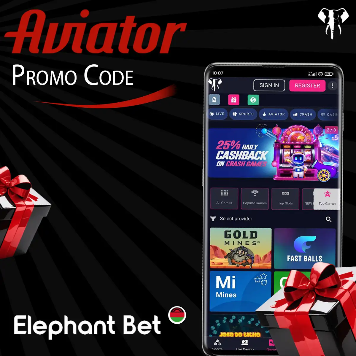 Promotion code Elephant bet Aviator