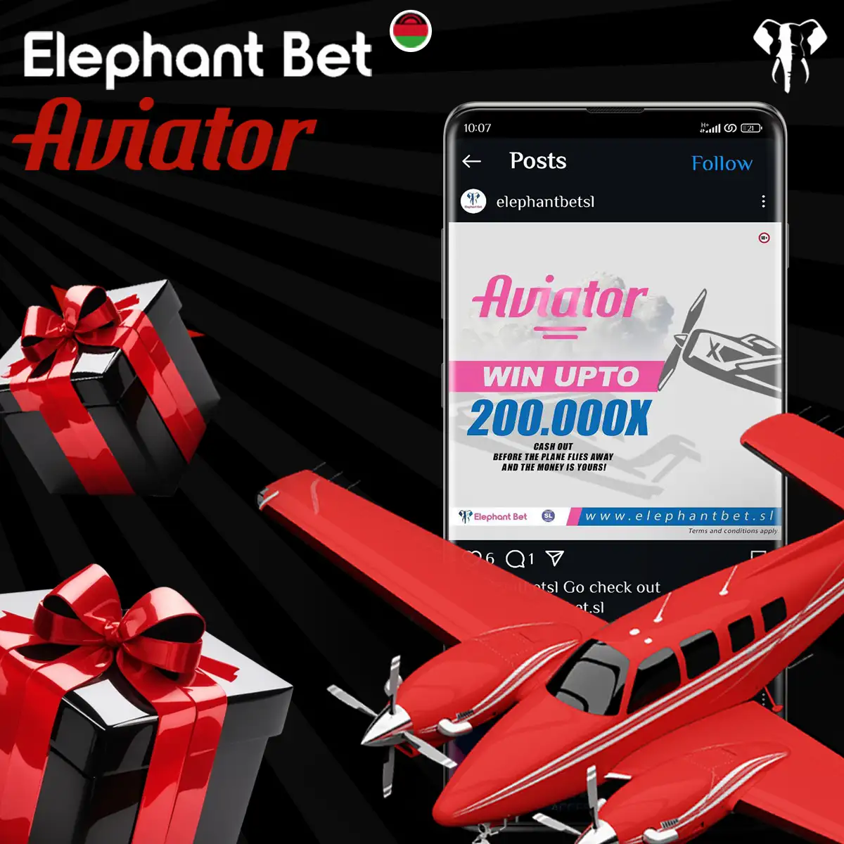 Elephant bet Aviator Bonus