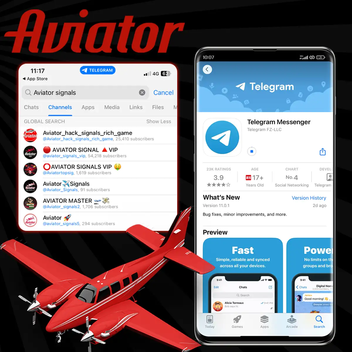 How to receive aviators' signals in Telegram