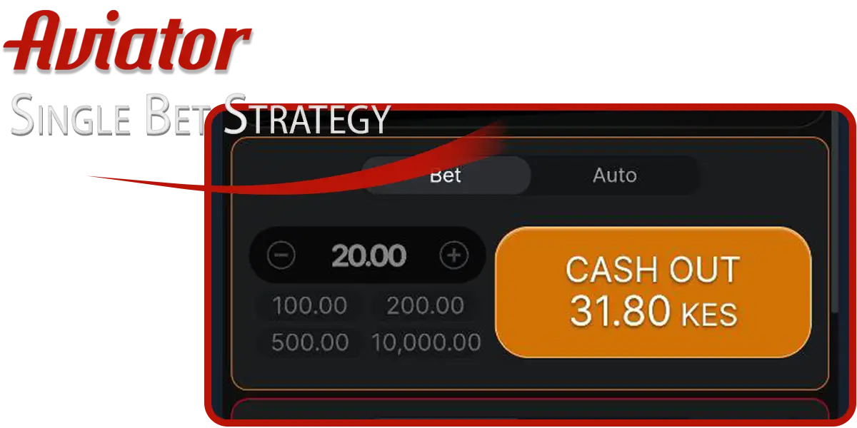 Single betting strategy