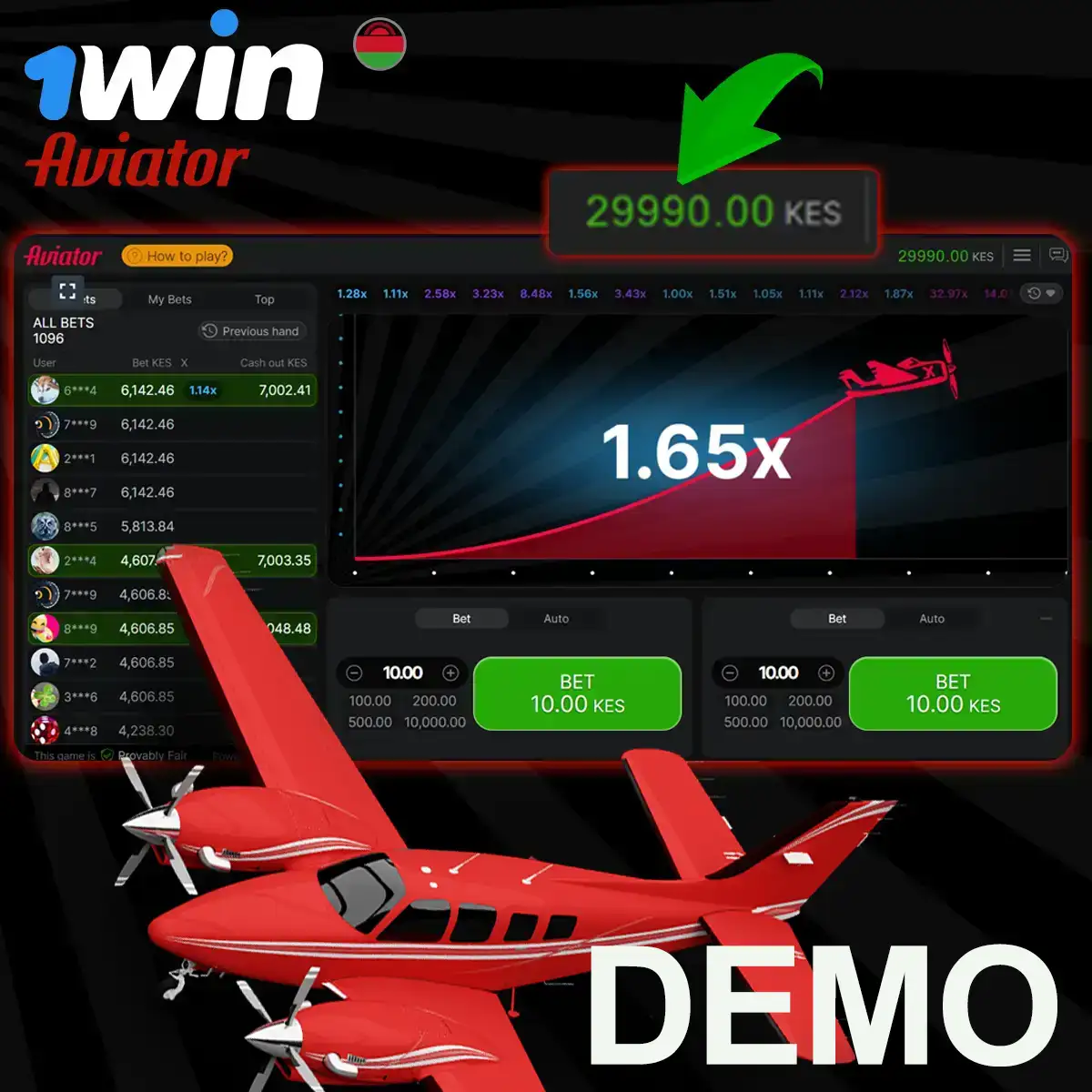 1win Aviator game demo